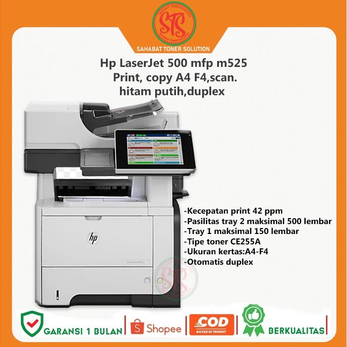 Printer HP LaserJet PRO 500 MFP 525 siap pakai berkualitas