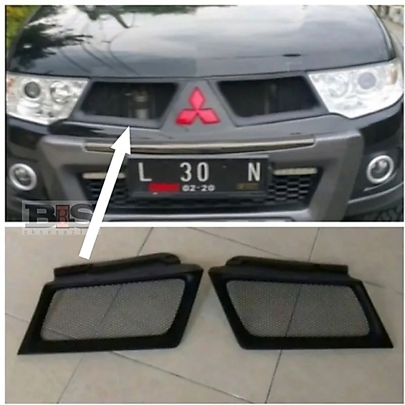 Aksesoris Grill Pajero Sport Dakar 2012-2013 costum jaring alumunium anti karat