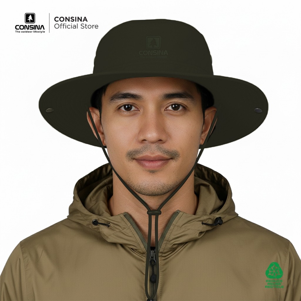 Consina Safari Sun Hat Topi Outdoor Quickdy | Mancing Gunung Hiking Travelling     Berkualitas