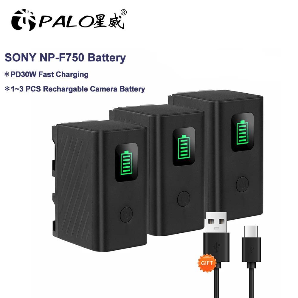 NP-F750 Battery USB 6000 mAh NP-F770 Camera Battery Type C for Sony CCCD-TR1 CCD-TR200 CCD-TR215 CCD