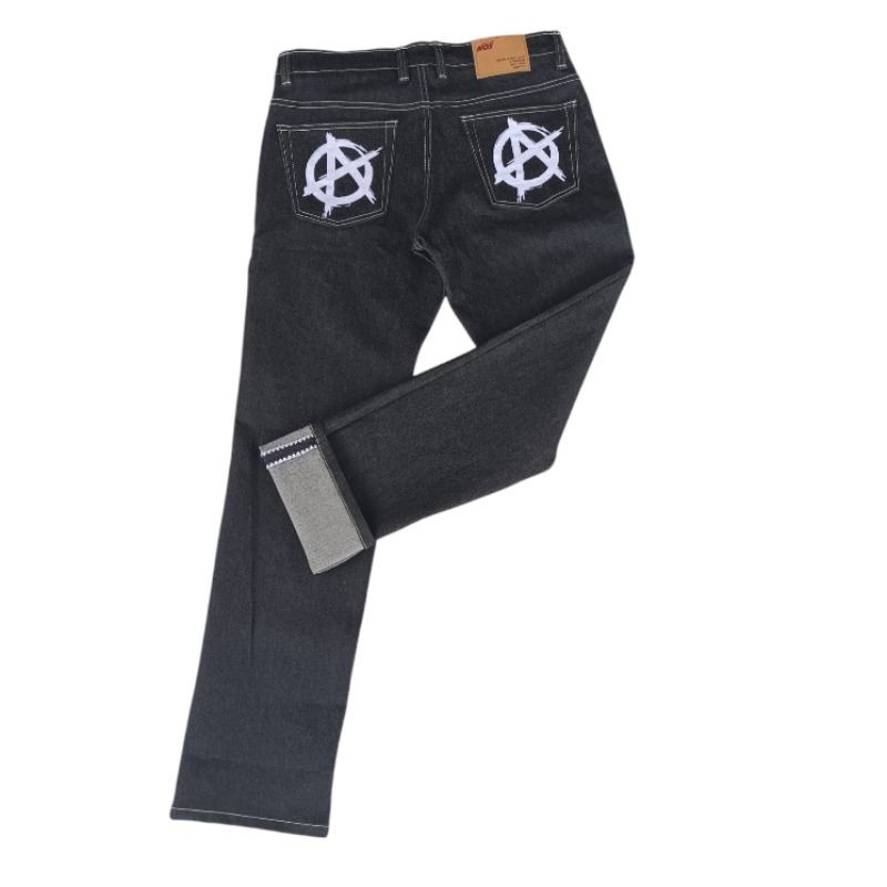 RAW DENIM SELVEDGE RAINBOW ARMOR BLACK 14 OZ