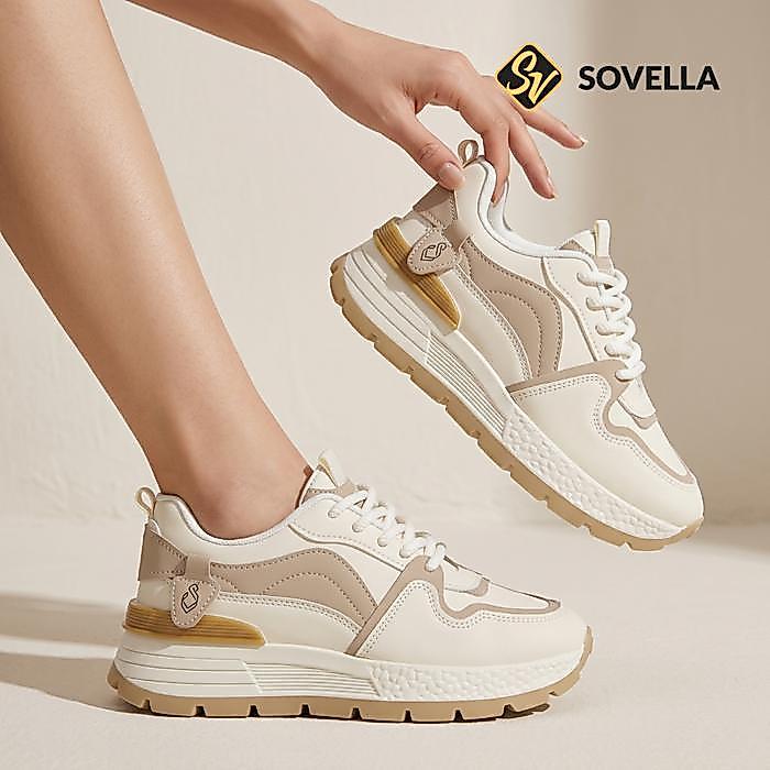 Sovella Cyra Sneakers Putih Simpel Ringan Polos Wanita
