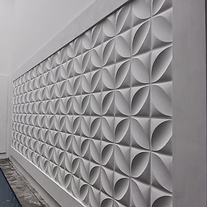 Promo Wall Panel 3D Beton Motif Flower 2 Bahan Berkualitas