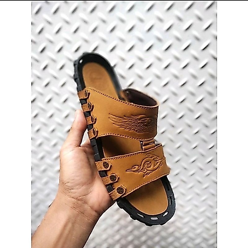 Sandal pria kulit asli 100% // Sandal kokop pria kulit asli