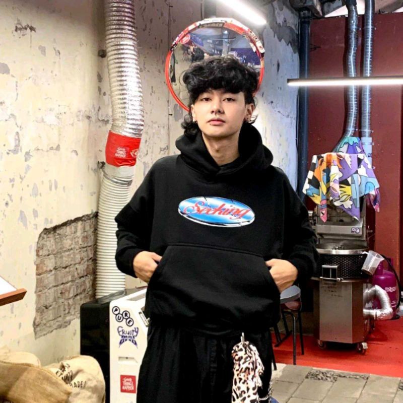 Seeking - Hoodie Boxy Oversized 400 - 420 Gsm Fragment Black