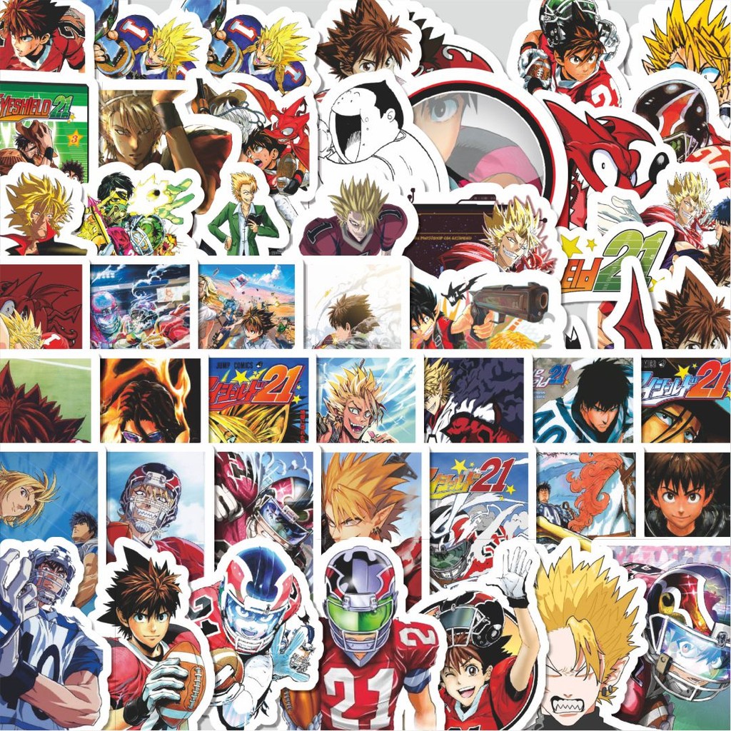 

Stiker Cutting Pack Stiker Anime Eyeshield 21Character Mix 1 Isi 100Pcs Series Aesthetic Lucu Keren Untuk Koper Bahan Vynil