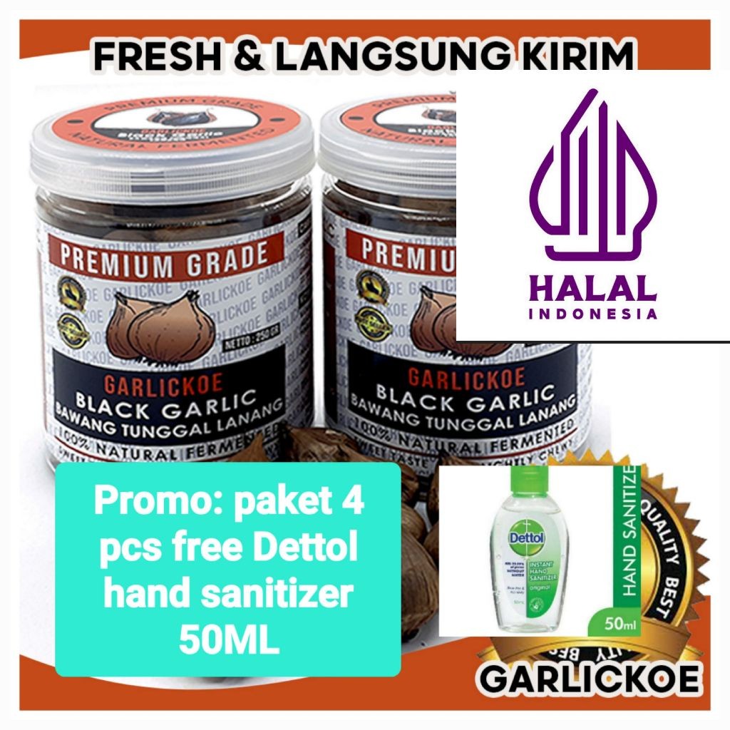 

BLACK GARLIC / BAWANG HITAM TUNGGAL LANANG PROMO 1KG FREE Dettol HS