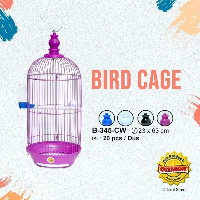 OCTAGON - Kandang Pleci Sangkar Burung B-345 (1Dus isi 20pcs)