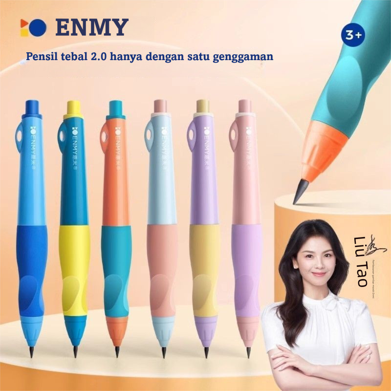 

ENMY Pensil Koreksi Postur 2.0 Mm Pensil Mekanik 2B Ujung Besar Peralatan Tulis Berkualitas Tinggi