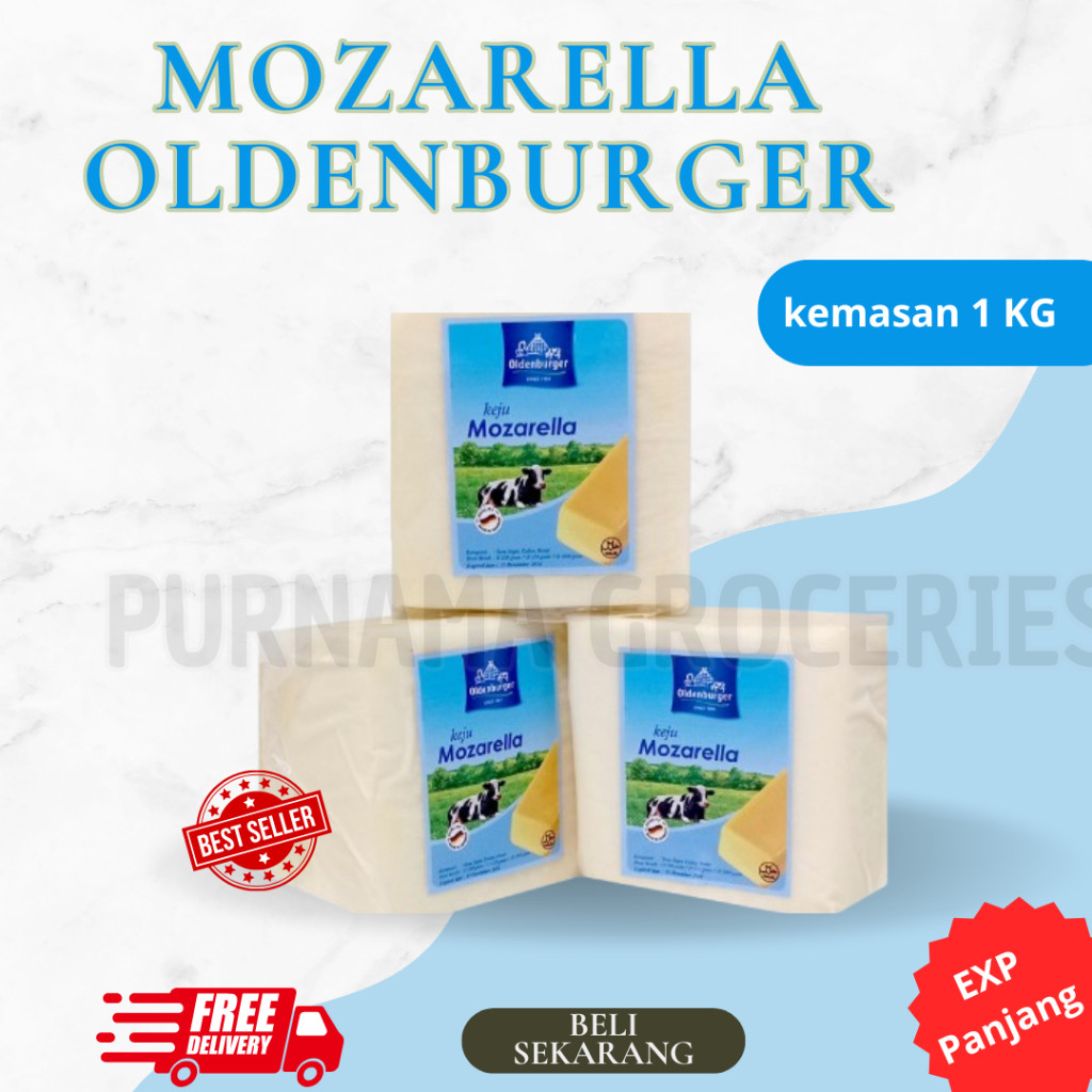

Keju Mozarella Oldenburger 1 KG Import Jerman (HALAL)