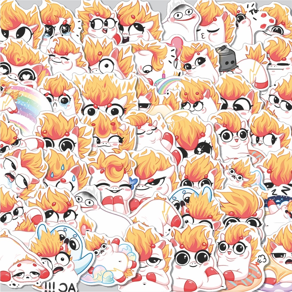 

Stiker Cutting Pack Stiker Spicy IC Unicorn Cute Isi 100Pcs Series Aesthetic Lucu Keren Untuk Koper Bahan Vynil