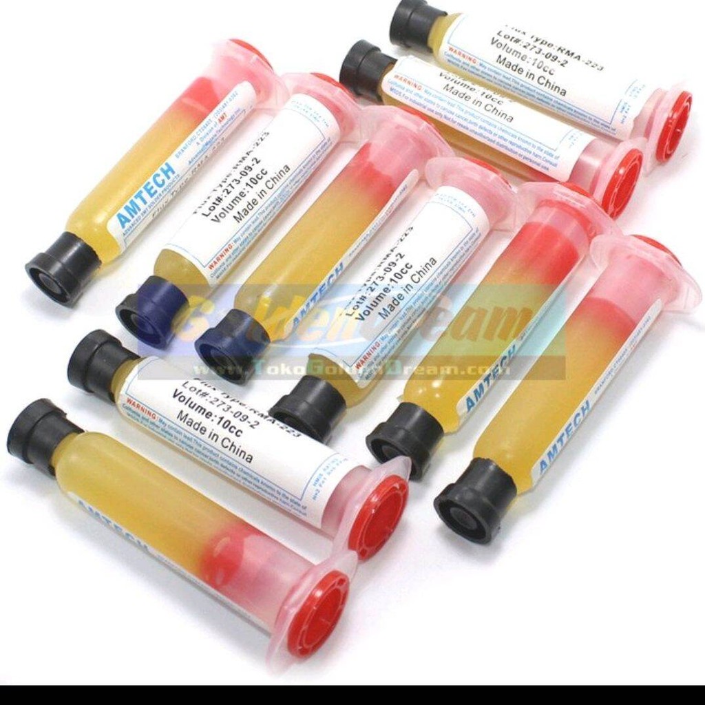 

( MR ) Flux Pasta Amtech 10cc RMA-223 RMA223 Rosin Songka Suntik Timah Solder