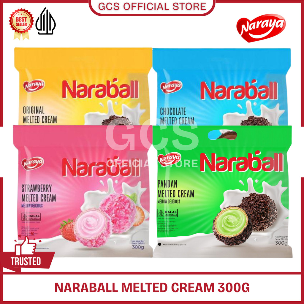 

Naraya NARABALL Wafer Ball Original Chocolate Strawberry Pandan Melted Cream 300g