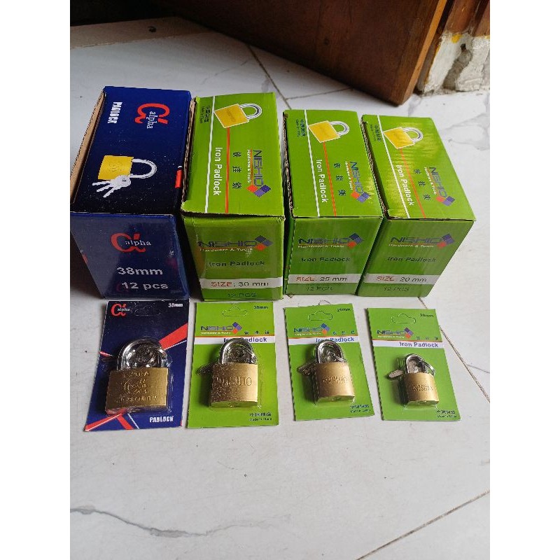 Gembok Koper Murah / Gembok Koper Kuning Kecil Press 20mm