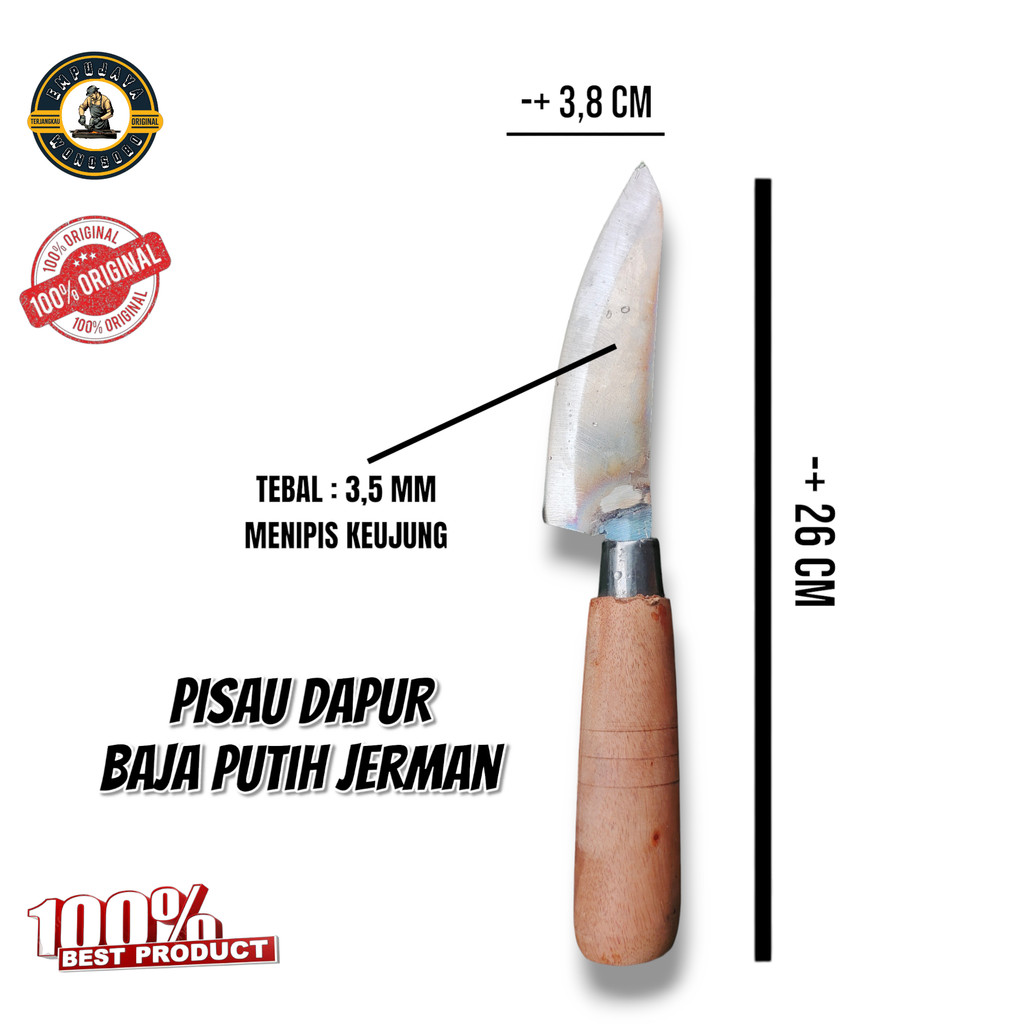Pisau Dapur Baja Putih Jerman