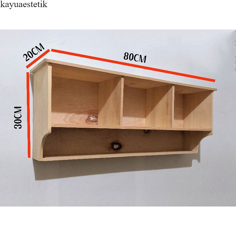 Kitchen Set  / Rak dapur / Lemari Gantung / Rak Gantung Atas / rak bumbu besar ukuran 80cm kayu jati