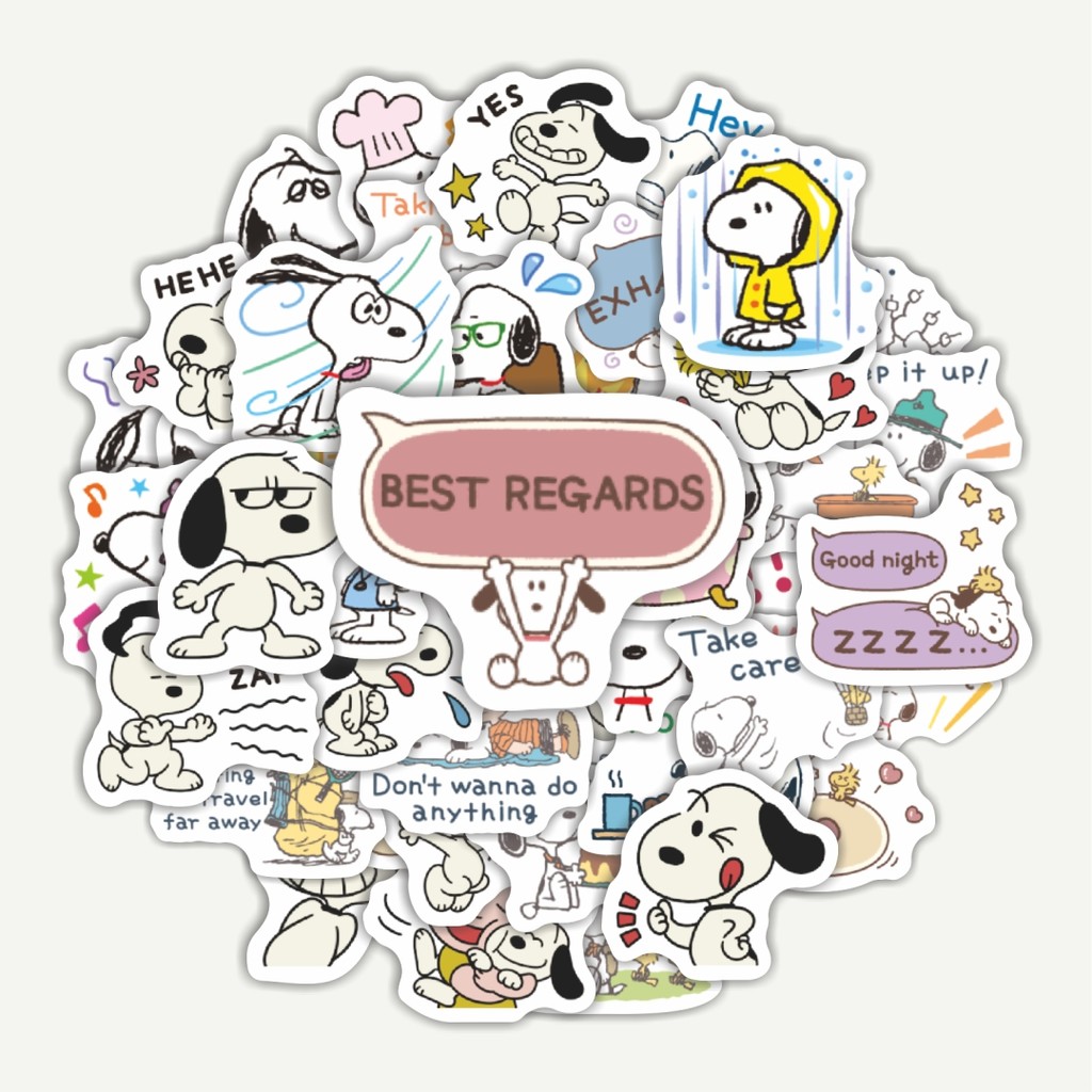 

Sticker Pack Stiker Kartun Snoopy V44 | Sticker TUMBLR | Stiker LAPTOP KOPER HELM