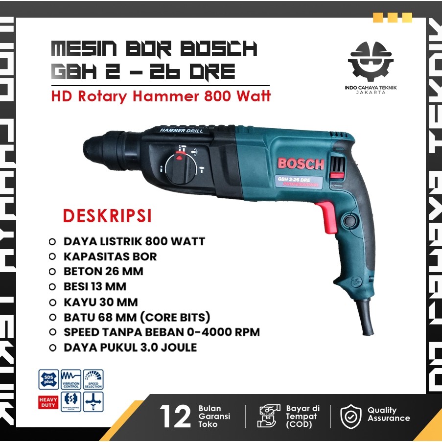 PROMO SPESIAL New Hammer Drill Bor Rotary Mesin Bobok Beton 800 Watt Jack Hammer Drill