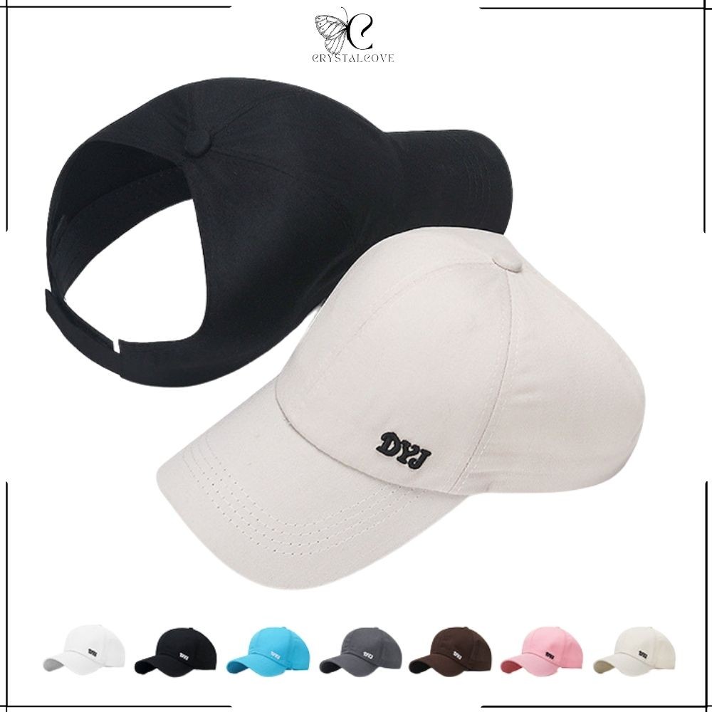 CC - TOPI OLAHRAGA WANITA KOREA TOPI BOLONG MUSLIMAH HIJAB SIMPEL CAP GOLF SPORTY PREMIUM