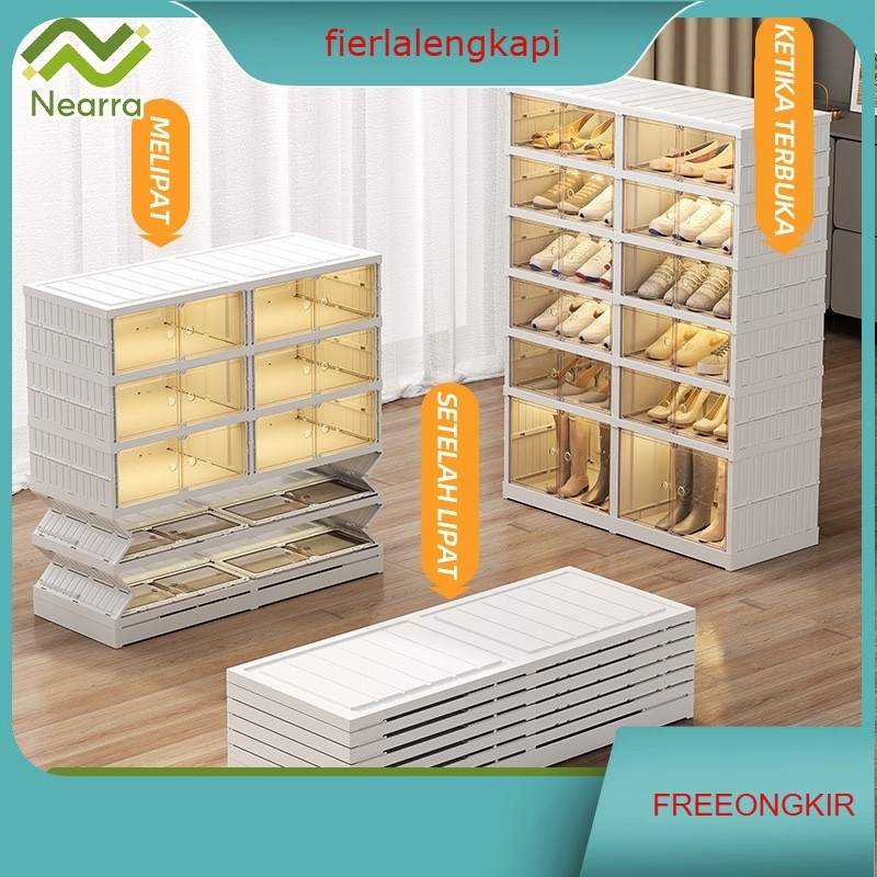 Rak Sepatu Lipat Kotak Sepatu Lipat Kotak Sepatu Transparan