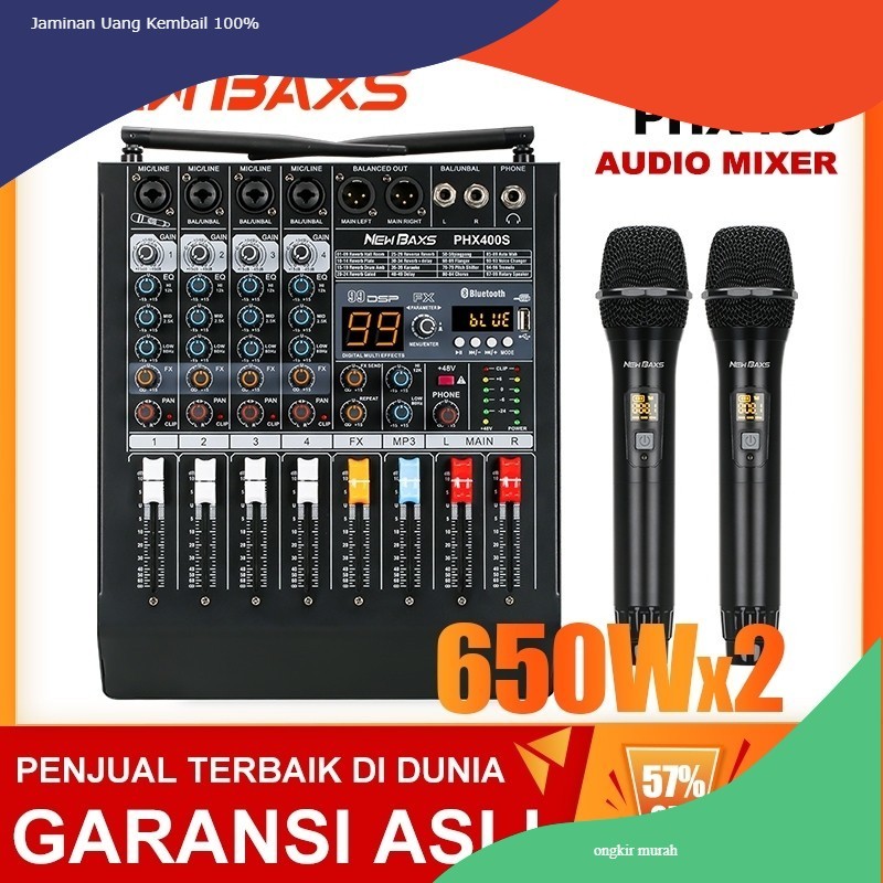 NEW BAXS [cod] Mixer PHX400S/PHX400 Power mixer 4 channel profesional dengan satu derek dua antarmuk