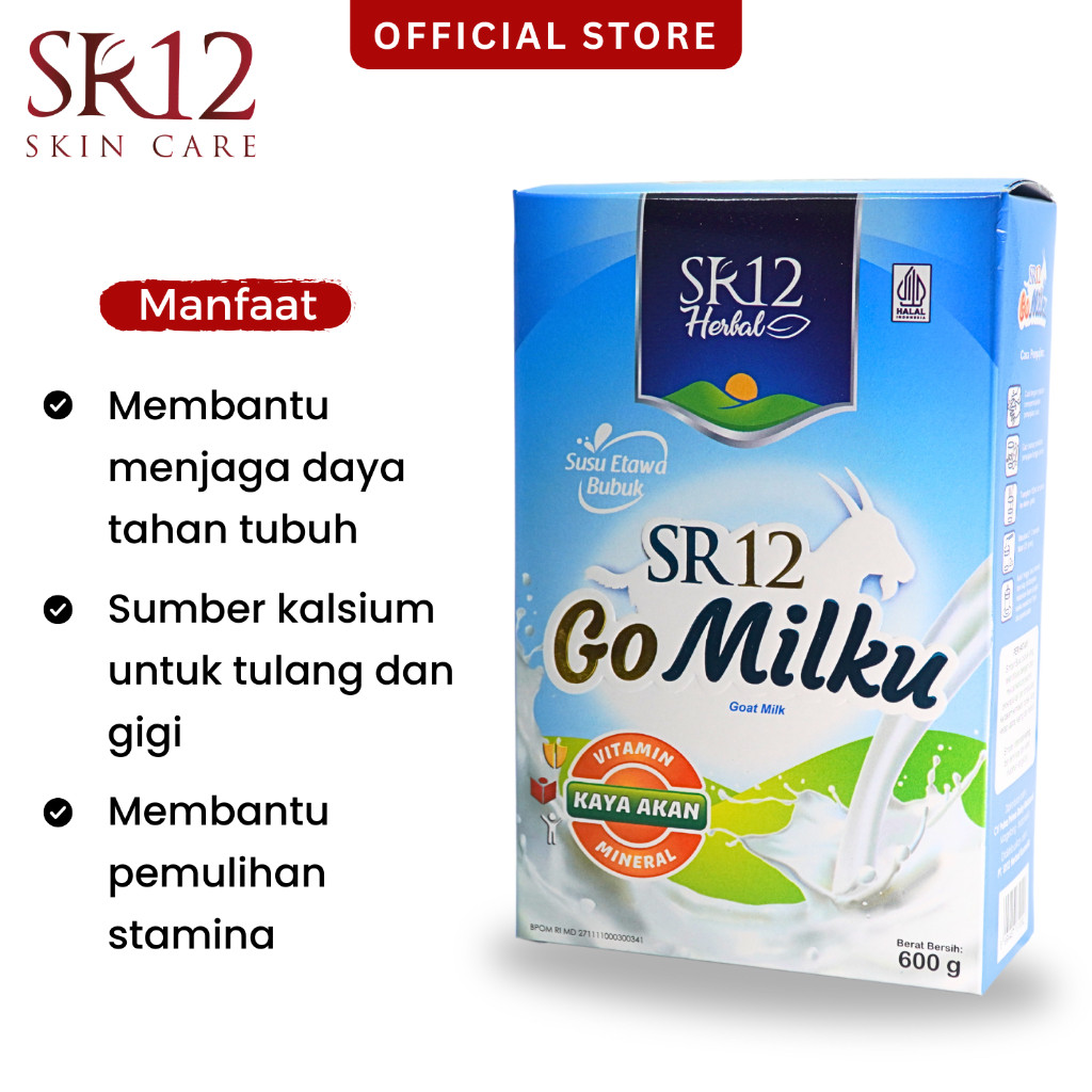 

SR12 Go Milku Susu Etawa Gomilku SR12 Susu Kambing Etawa Bubuk Kaya Manfaat untuk Kesehatan Minuman Nutrisi Tinggi Anak & Dewasa
