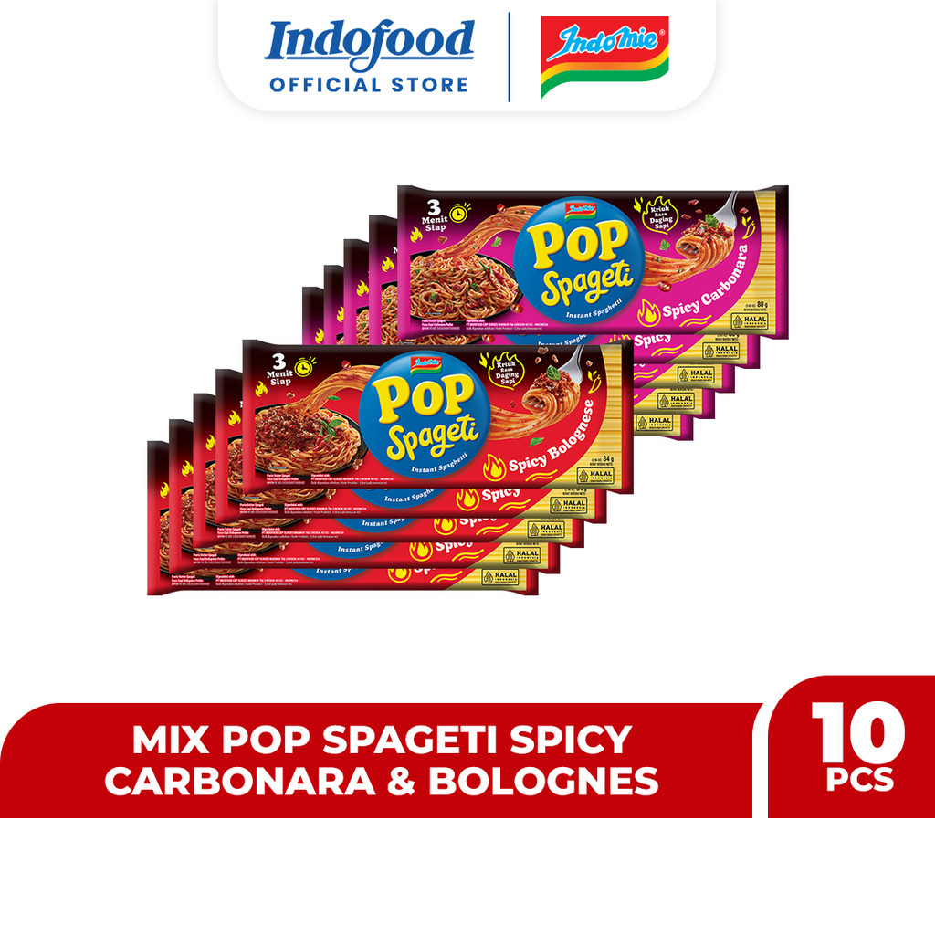 

10 PCS - Mix Pop Spageti Spicy Carbonara & Bolognese 84 Gr