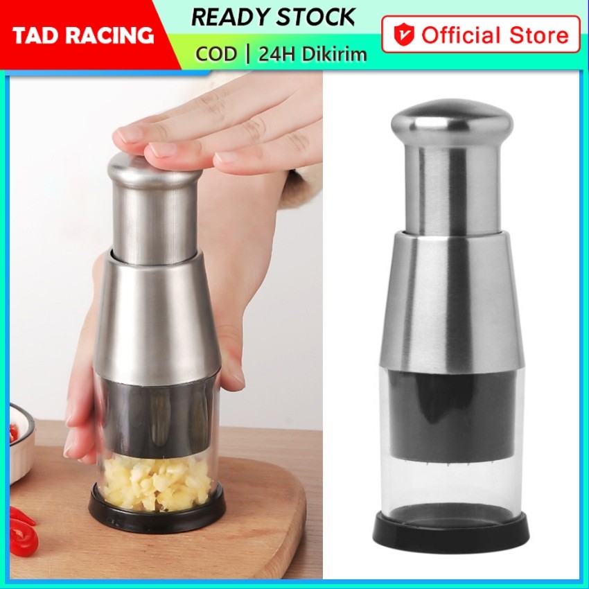 Garlic Press Stainless Multifungsi Pemotong Bawang Alat Penghancur penghalus Bawang Putih Stainless 