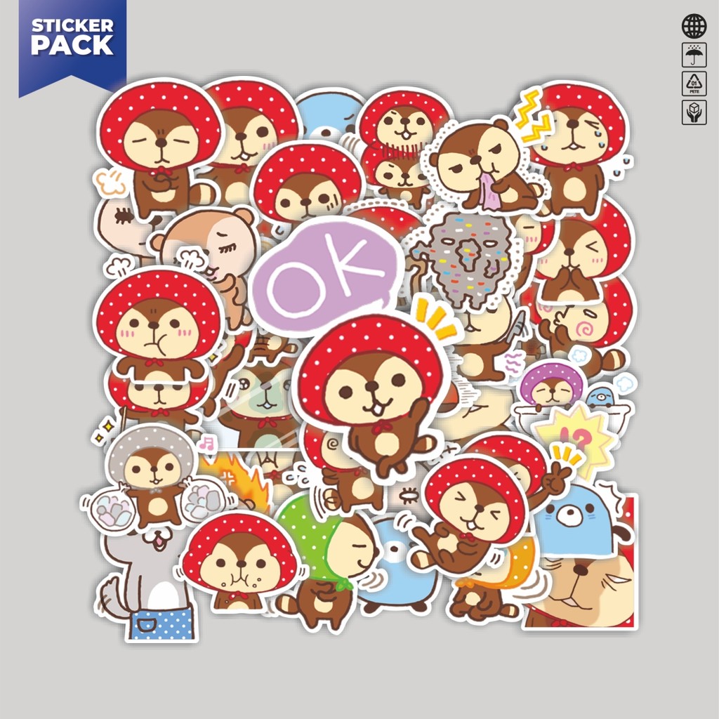 

[100PCS]Stiker Pack Stiker Karakter Kireizukin Seikatsu Cute Aesthetic Vinyl Anti Air Dekorasi Sticker Laptop Buku Journal Koper Helm Casing HP Gitar Helm Skateboard