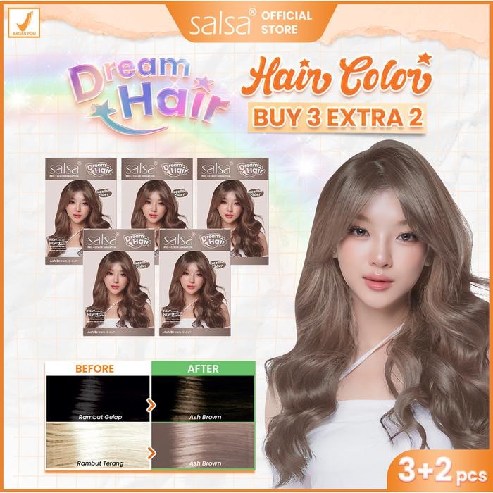 PROMO  [BUY 3 EXTRA 2] SALSA Dream Hair Color - Cat Pewarna Rambut Permanen Tahan Lama dan Terlihat 