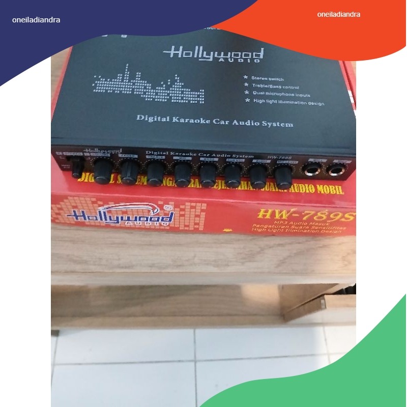 Pre amp + karaoke Hollywood buat mobil