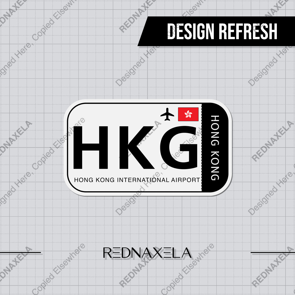 

Stiker Vinyl Hong Kong Intl Airport Code HKG Sign Sticker