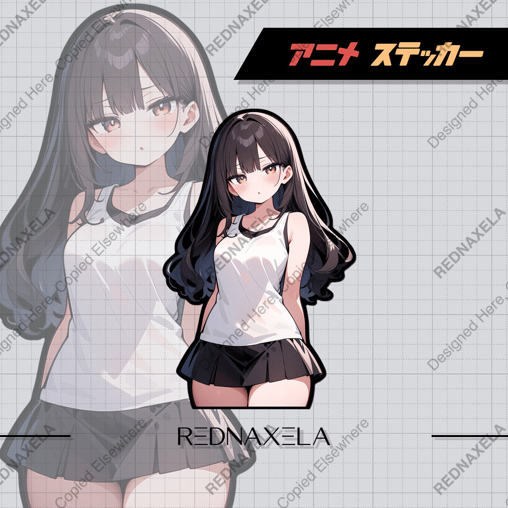 

Stiker Vinyl Cute Tank Top Anime Girl Vol.1 Waterproof Outdoor Durable Sticker