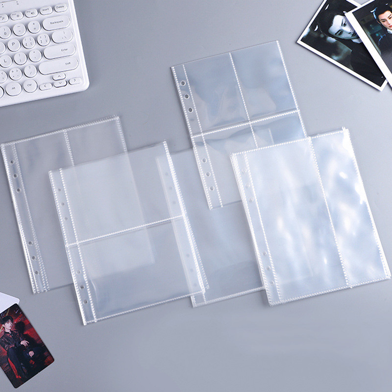 

A4 A5 Loose-leaf PP Transparent Inner Leaf File Bag Test Paper Photo Card Storage Book Paper Organizer File Folder Set