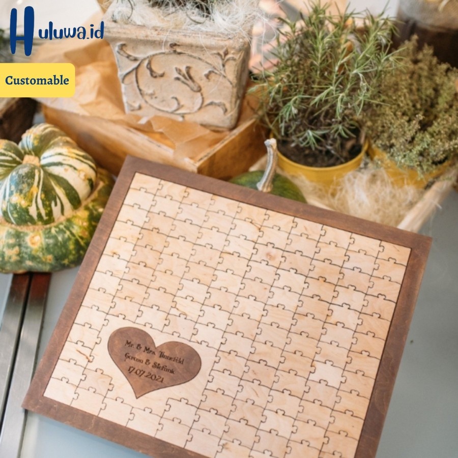 

Wedding Guest Book Puzzle / Buku Tamu Unik Custom
