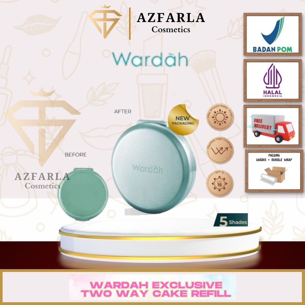 Azfarla Kosmetik Wardah Exclusive Two Way Cake Refill | Wardah Two Way Cake||Bedak Wardah|