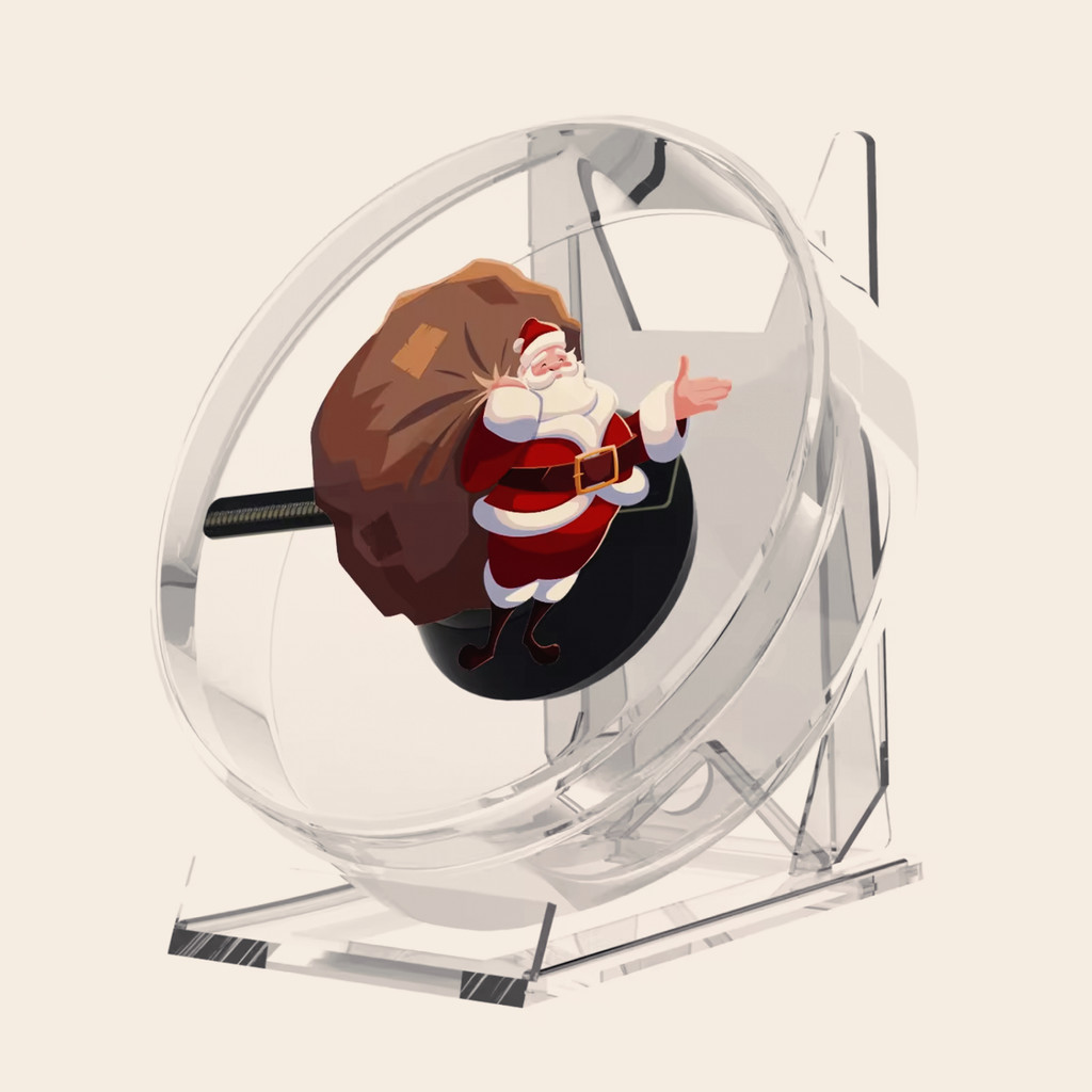 Kipas Proyektor Mini 3D Hologram - Fitur Audio & USB-C
