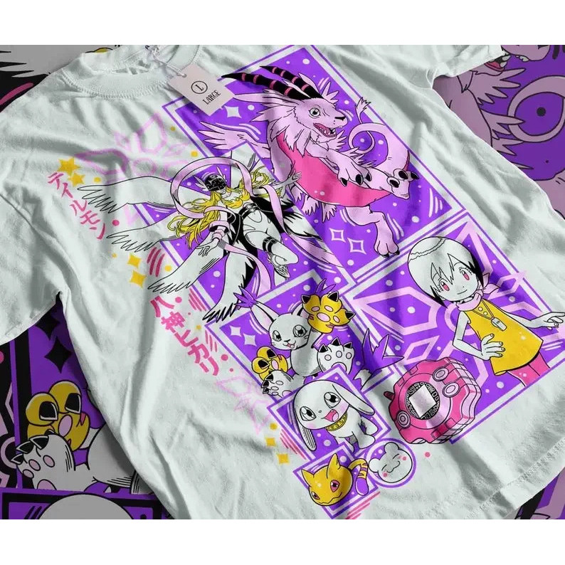 Tren Baru Kaos Gatomon Yukimibotamon Nyaromon kaos Salamon Angewomon Tren Musim Panas