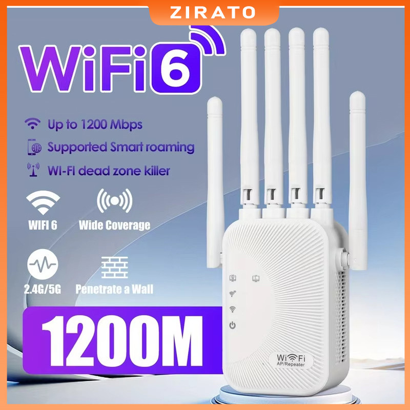 Repeater / Pengulang WiFi 1200Mbps/Wireless WiFi Signal Range Extender/2/4/6/8 Antena Repeater Wifi 