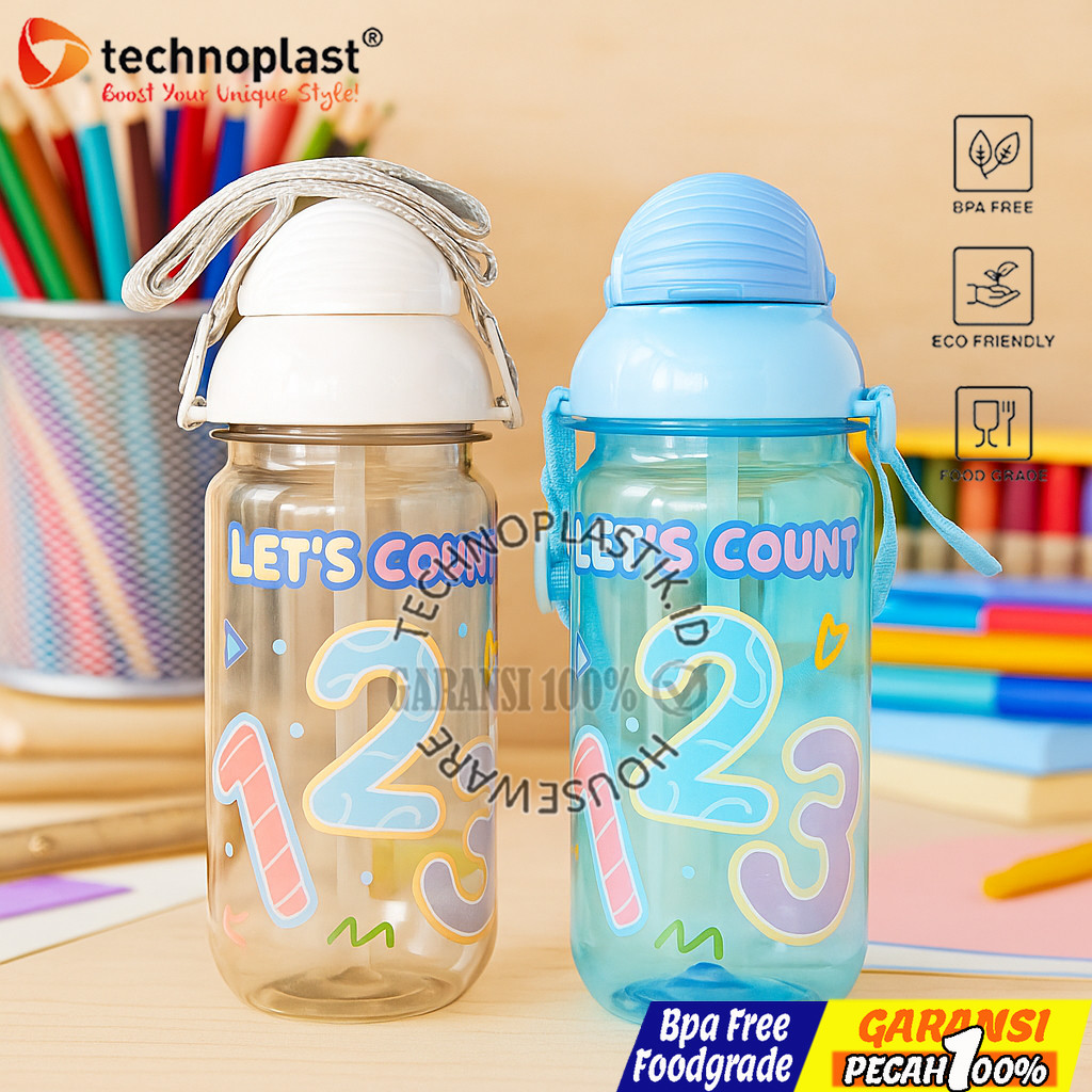 WIGGLE Botol Minum I Love Alfabet 450Ml Botol Minum Anak Sekolah
