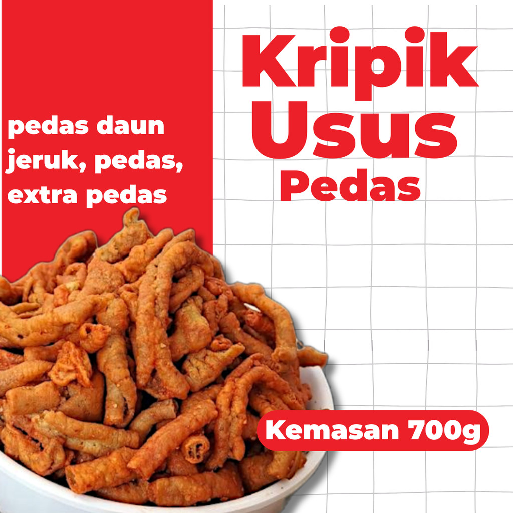 

Keripik Usus Ayam Crispy - usus krispy renyah Pedas Daun Jeruk 700gr