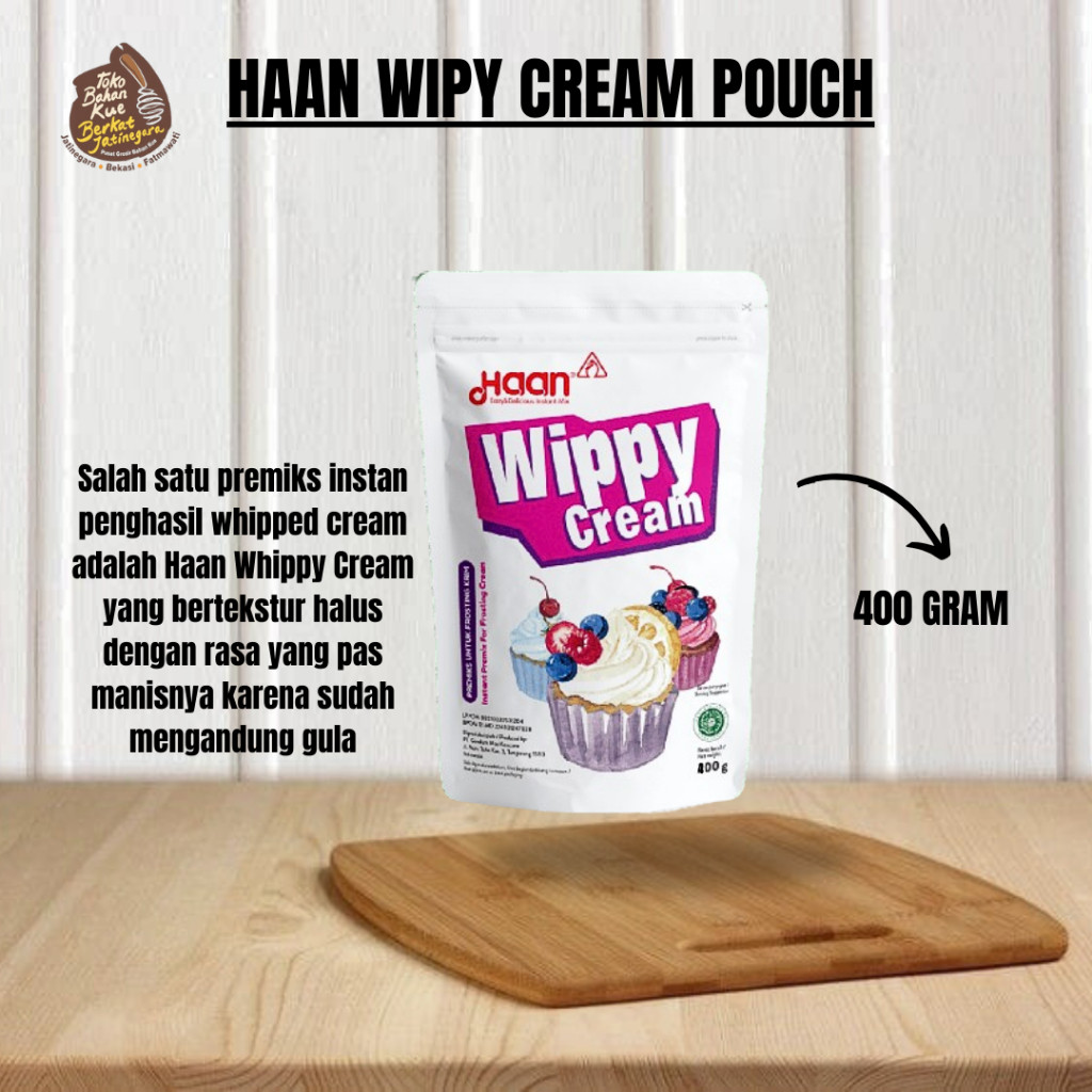 HAAN WHIPPING CREAM POUCH / CREAM KUE / WHIPPING CREAM (POUCH) 400 GRAMMurah