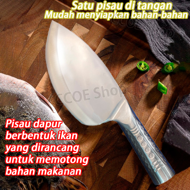 Knife Stainless Steel Serbaguna Pisau Daging Piso Tulang Masak Dapur Stenlis