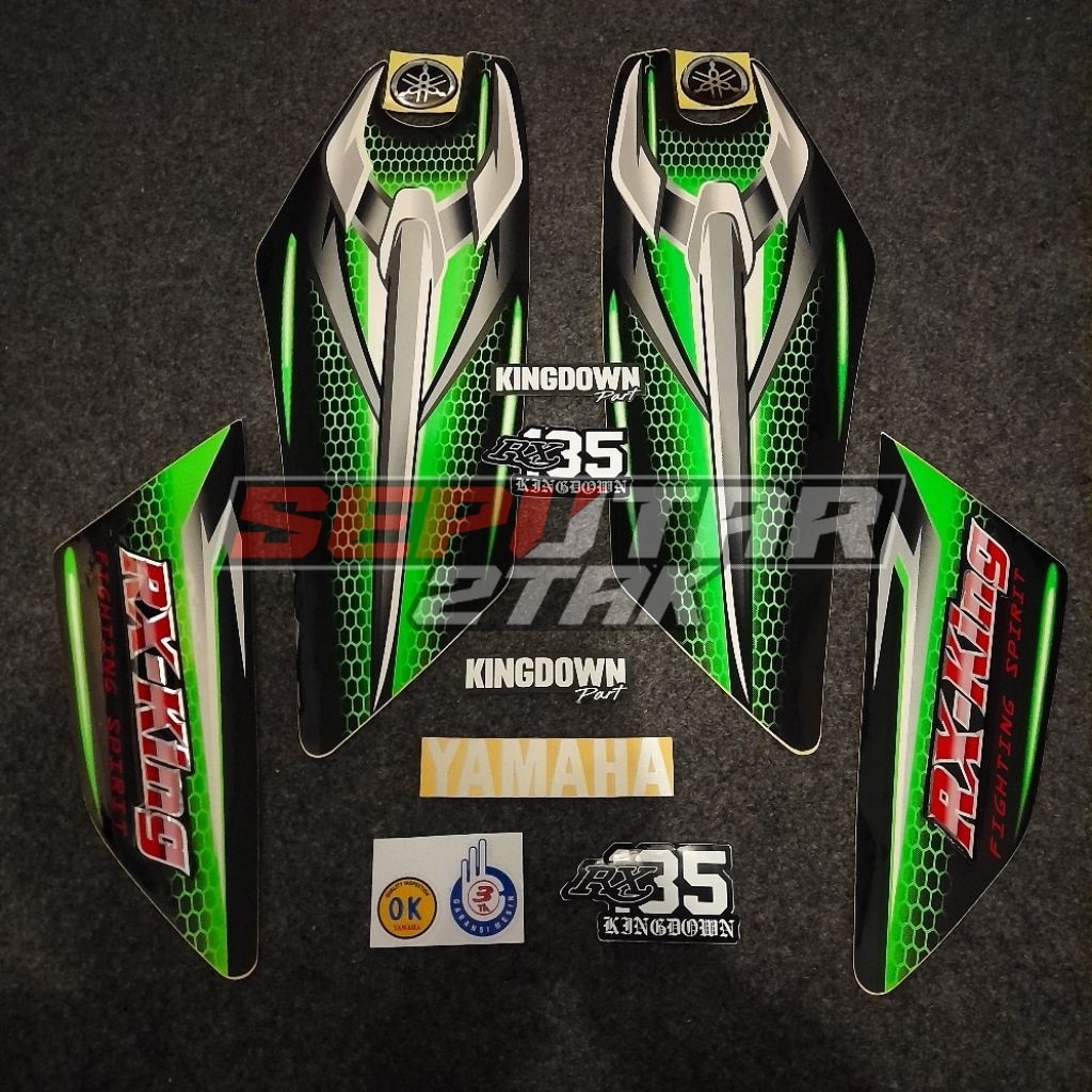 STRIPING LIS RX KING 2007 2008 HIJAU PEREDAM - SET EMBLEM - PREMIUM QUALITY BEST SELLER
