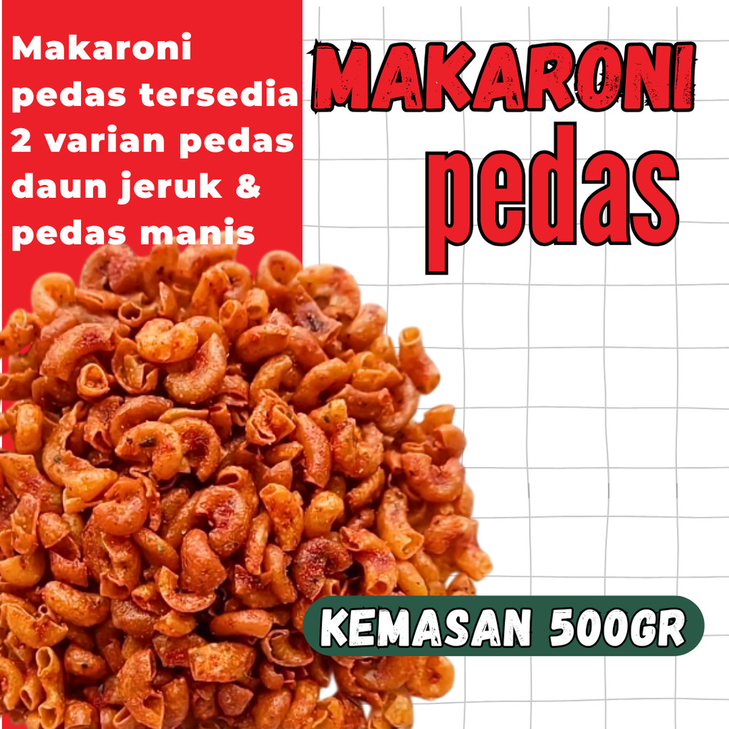 

Makaroni Pedas Makaroni keriuk pedas daun jeruk 500gram