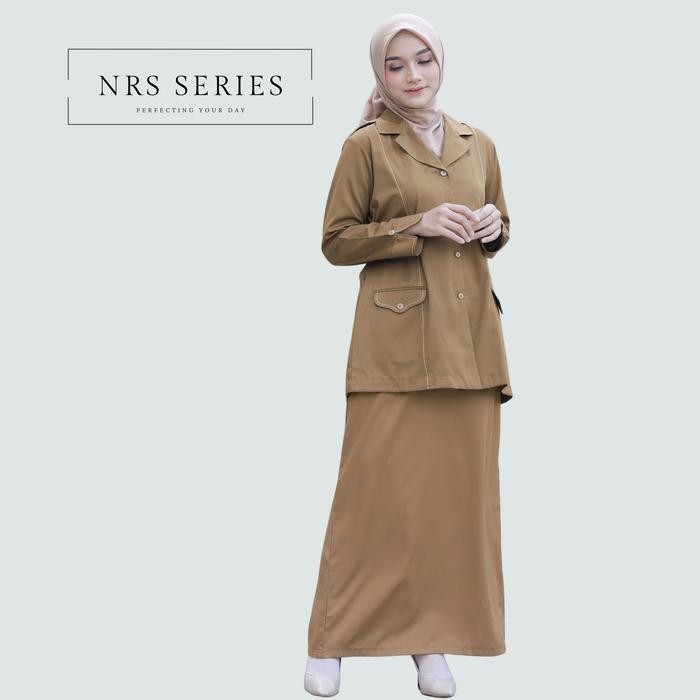 NRS Series - Baju Pdh Wanita Seragam Dinas Pemda Kekinian - S, PEMDA SET CELANA