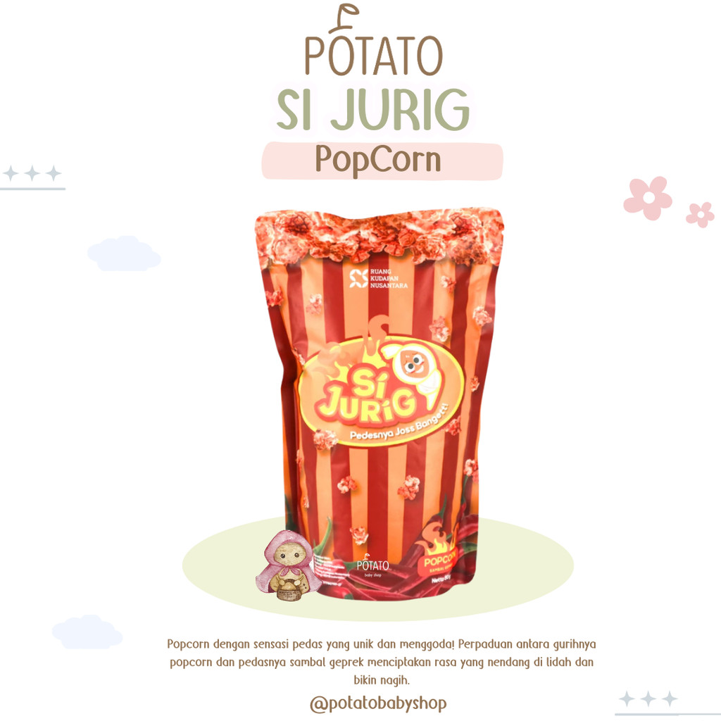 

Si Jurig - Popcorn Sambal Geprek 50g / Cemilan Pedas