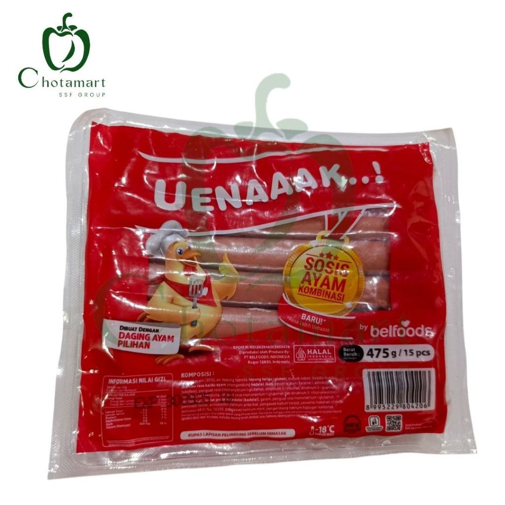 

Sosis Ayam Frozen Merk Ueenaaak 475g 15pcs
