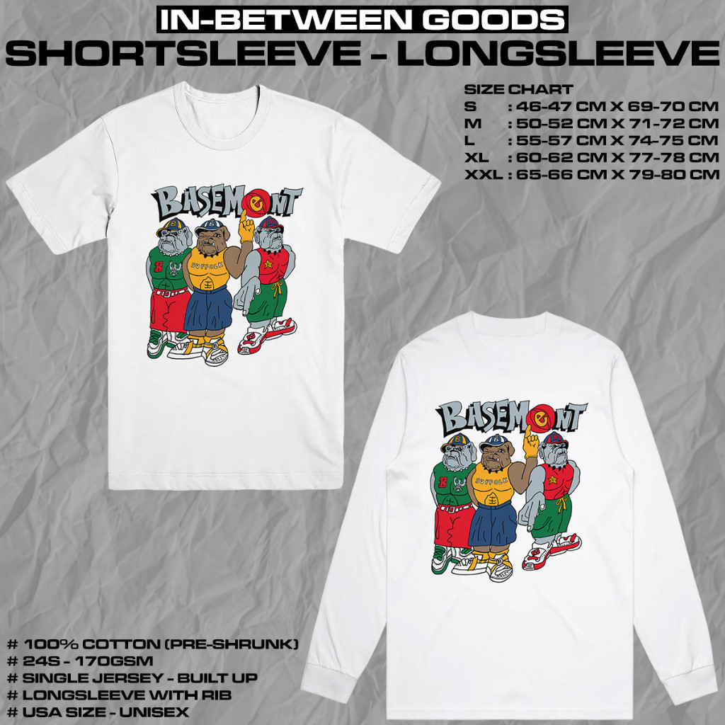 BASEMENT - BASKETBALL DOGS | T-SHIRT | LONGSLEEVE | BAND MERCH