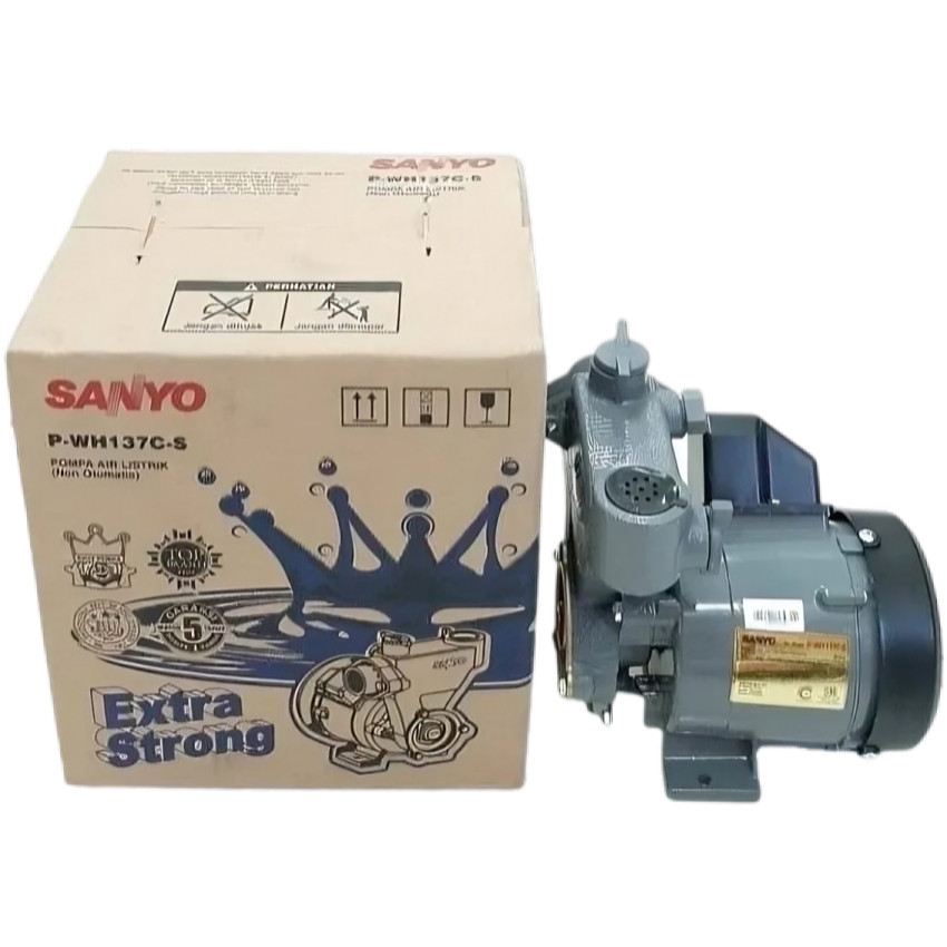 Pompa Air Sanyo PWH-137C-S 125 Watt Non Otomatis / Pompa Sanyo PWH137C-S PWH 137C 125W Sumur Dangkal